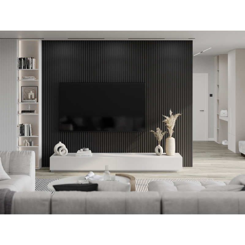 Mexen Lam-B seinäpaneelit 275 x 31,5 cm, HDF-levy 4 mm, Musta Matta - S100-275317-2812-053