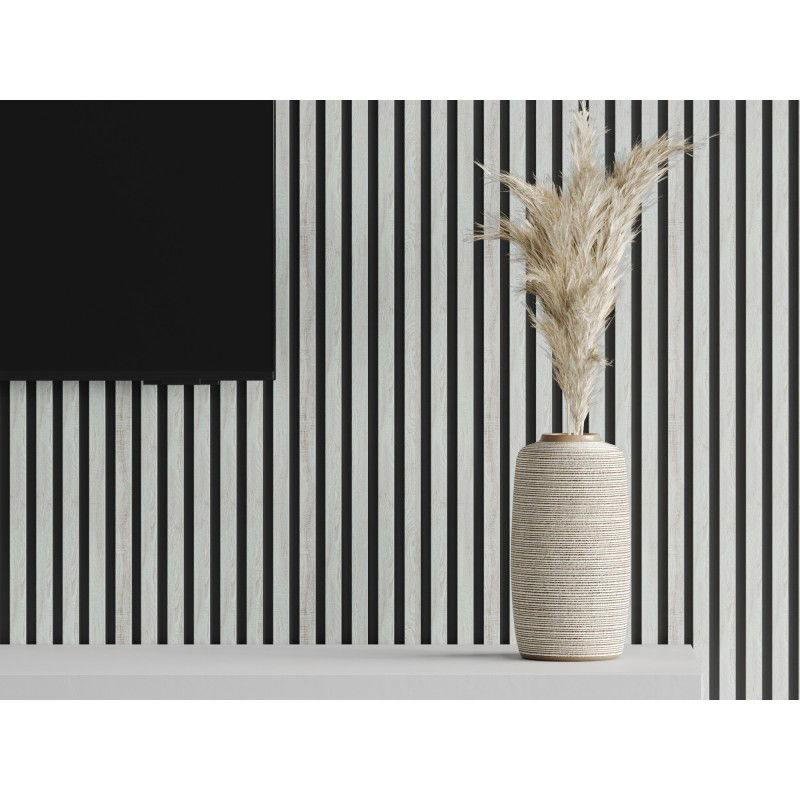 Mexen Lam-B lamelles murales 275 x 31,5 cm, panneau HDF 4 mm, Chêne Glacé - S100-275317-2812-061