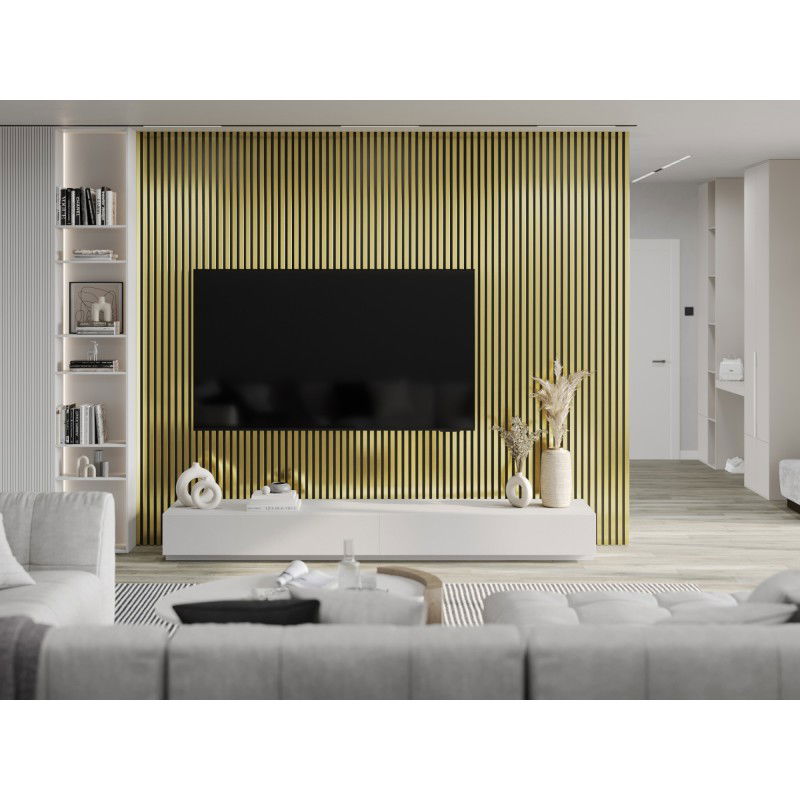 Mexen Lam-B επιτοίχια πηχάκια 275 x 31,5 cm, πλάκα HDF 4 mm, Χρυσό - S100-275317-2812-057