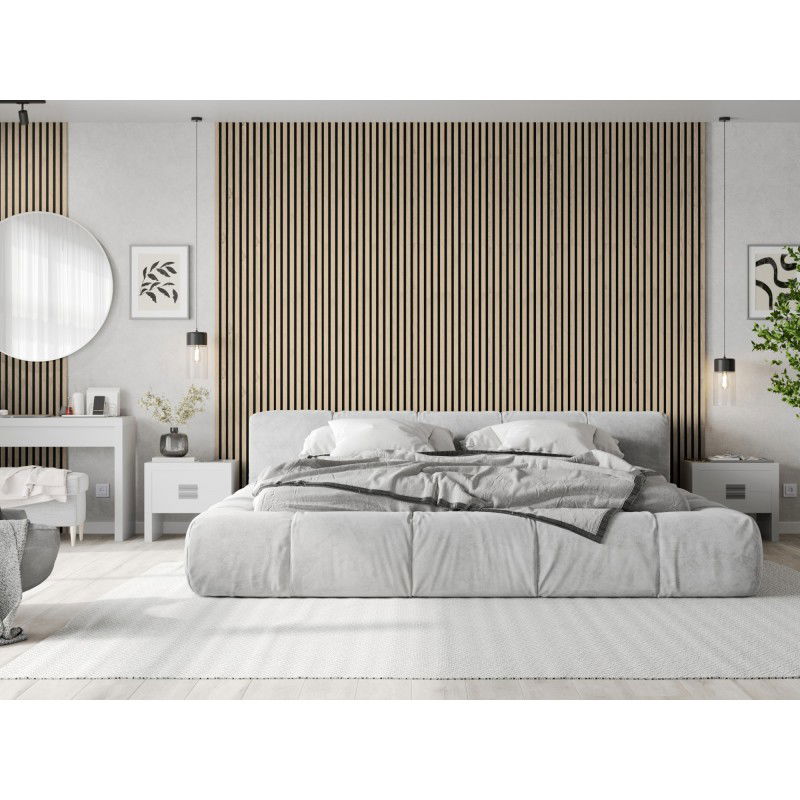 Mexen Lam-B lamelles murales 275 x 31,5 cm, panneau HDF 4 mm, Chêne Perle - S100-275317-2812-058