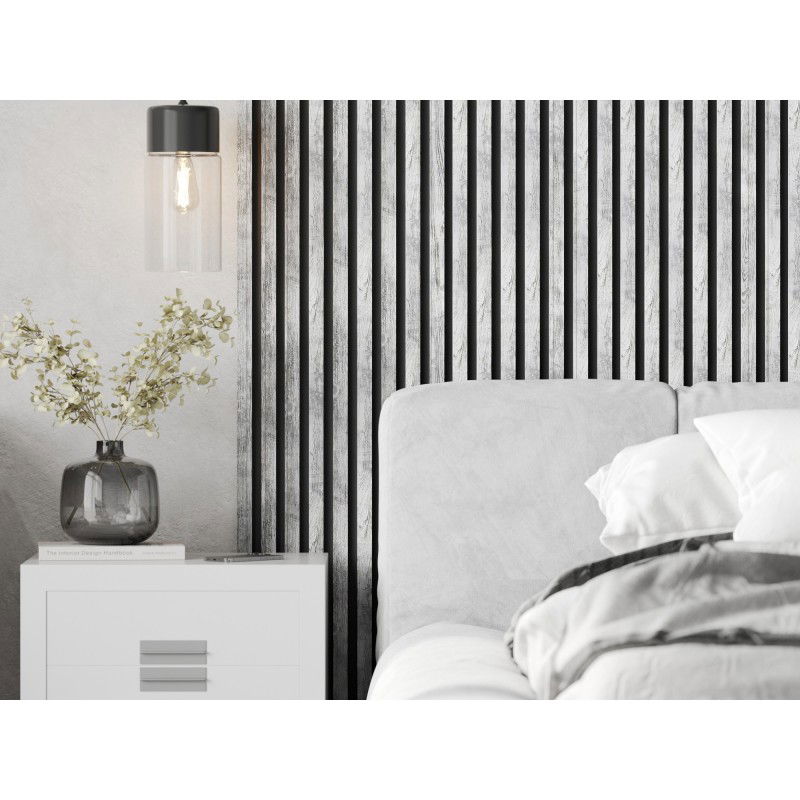 Mexen Lam-B επιτοίχιες σανίδες 275 x 31,5 cm, πλάκα HDF 4 mm, Λευκή Δρυς - S100-275317-2812-064