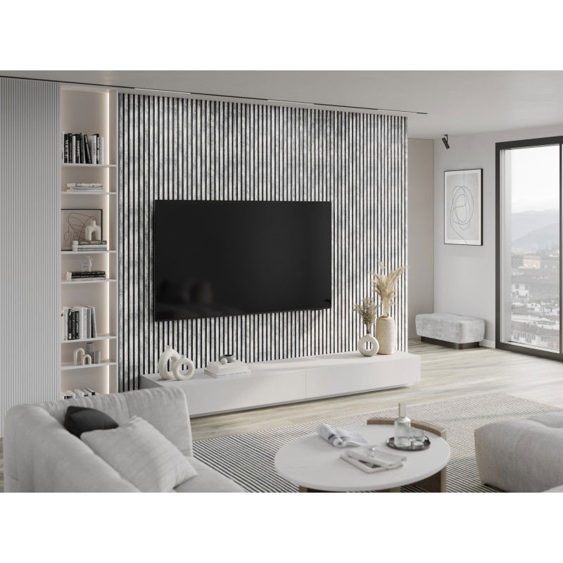 Mexen Lam-B επιτοίχιες σανίδες 275 x 31,5 cm, πλάκα HDF 4 mm, Λευκή Δρυς - S100-275317-2812-064