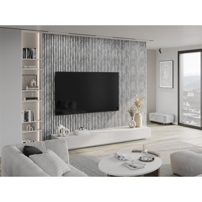 Mexen Lam-B Wandpaneele 275 x 31,5 cm, HDF-Platte 4 mm, Gebleichte Eiche - S100-275317-2812-064