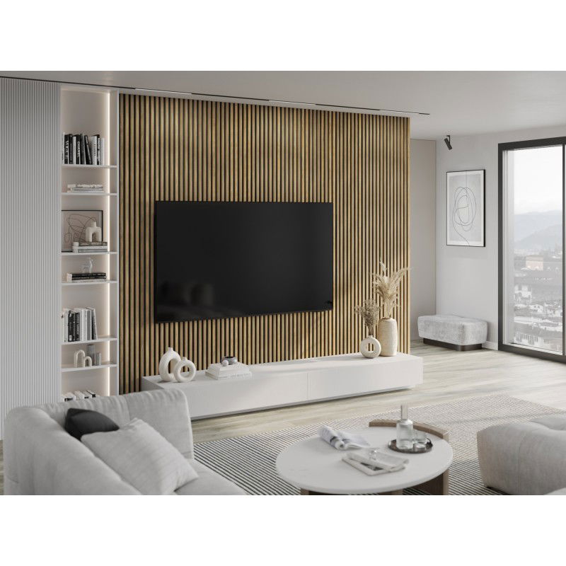 Mexen Lam-B lames murales 275 x 31,5 cm, panneau HDF 4 mm, Chêne Miel - S100-275317-2812-066