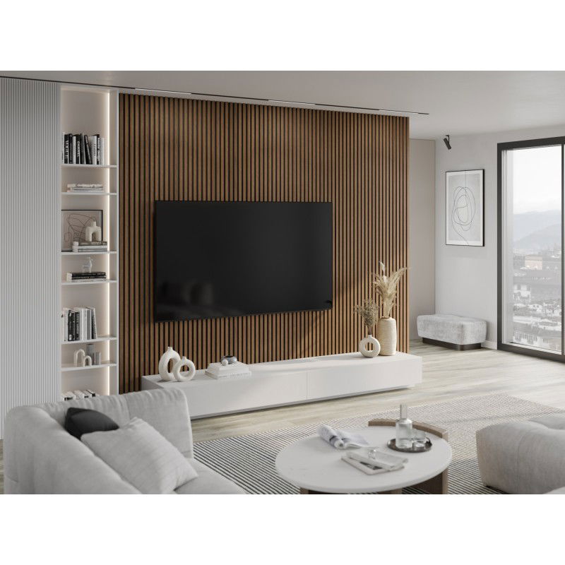 Mexen Lam-B Mauerlamellen 275 x 31,5 cm, HDF-Plack 4 mm, Mocca Eech - S100-275317-2812-074