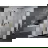 Mexen Pretoria douchecabine draaideur 100 x 100 cm, transparant, zwart + Flat douchebak, zwart - 852-100-100-70-00-4070B