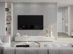 Mexen Lam-F lamelles murales acoustiques 275 x 31,5 cm, feutre 6 mm, Blanc Mat - S105-275317-2812-051