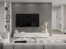 Mexen Lam-F lamelles murales acoustiques 275 x 31,5 cm, feutre 6 mm, Gris Mat - S105-275317-2812-052