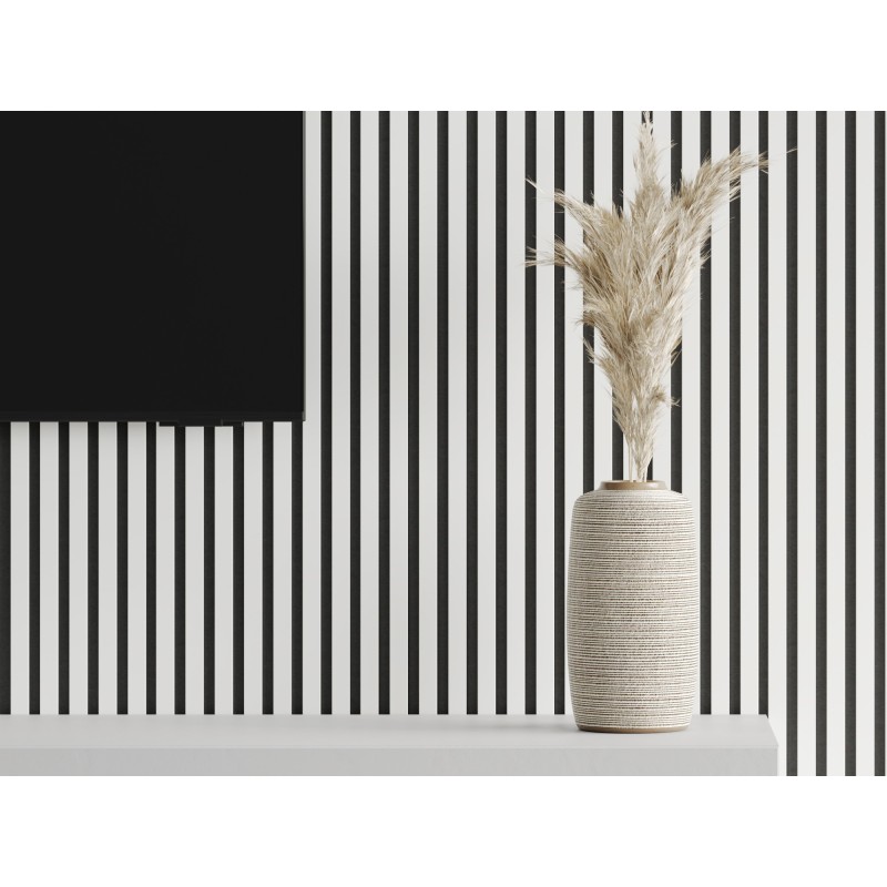 Mexen Lam-F lamelles murales acoustiques 275 x 31,5 cm, feutre 6 mm, Blanc Brillant - S105-275317-2812-054