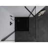 Mexen Pretoria cabina doccia battente 100 x 100 cm, trasparente, nera + piatto doccia Flat, nero - 852-100-100-70-00-4070B