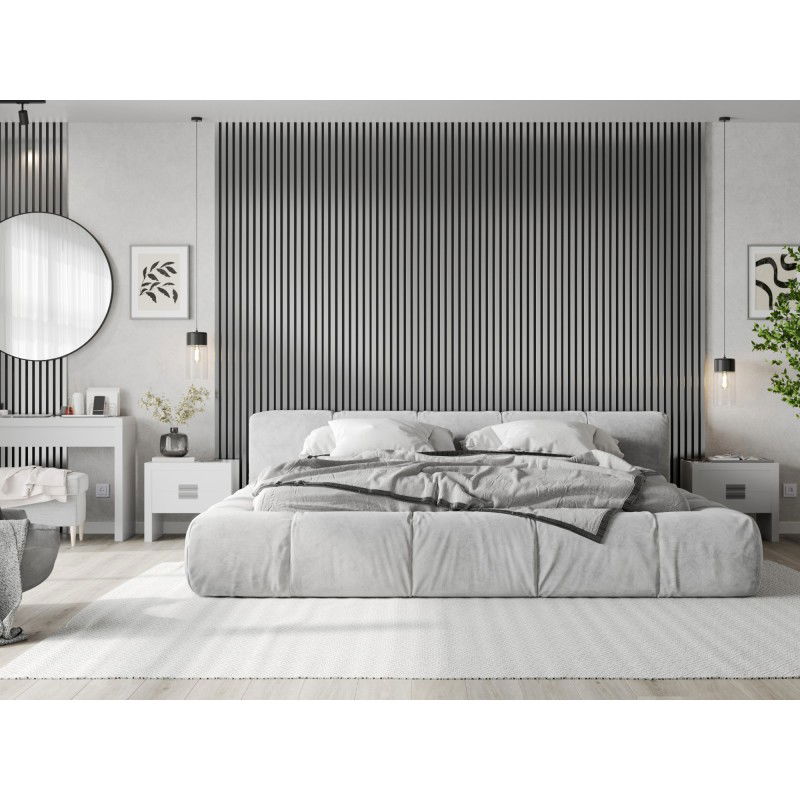 Mexen Lam-F lamelles murales acoustiques 275 x 31,5 cm, feutre 6 mm, Argent - S105-275317-2812-056