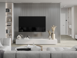 Mexen Lam-F Acoustic Wall Slats 275 x 31.5 cm, 6 mm Felt, Silver - S105-275317-2812-056