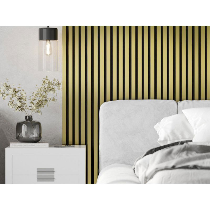 Mexen Lam-F ακουστικά πάνελ τοίχου 275 x 31,5 εκ., τσόχα 6 χλστ., Χρυσό