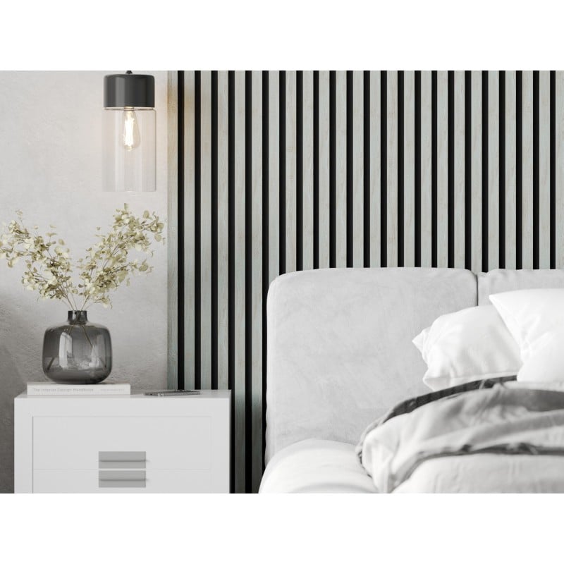 Mexen Lam-F akustische Wandpaneele 275 x 31,5 cm, Filz 6 mm, Eiche Eis - S105-275317-2812-061