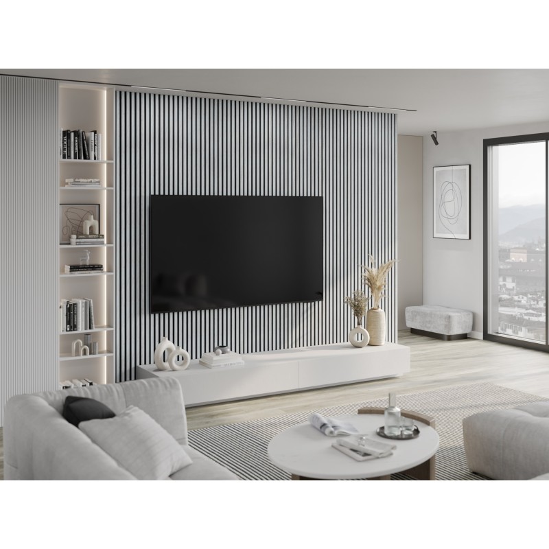 Mexen Lam-F Acoustic Wall Slats 275 x 31.5 cm, 6 mm Felt, Ice Oak - S105-275317-2812-061