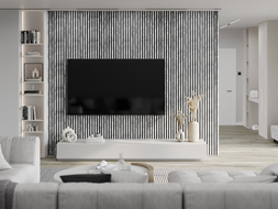 Mexen Lam-F lamelles murales acoustiques 275 x 31,5 cm, feutre 6 mm, Chêne blanchi - S105-275317-2812-064