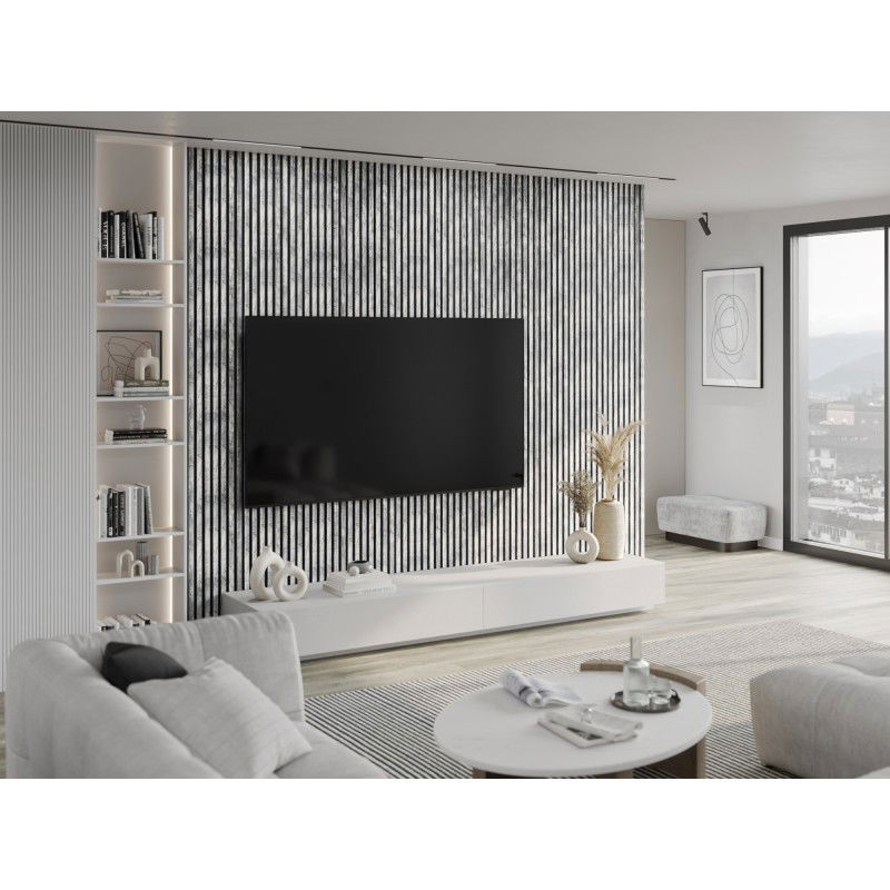 Mexen Lam-F lamelles murales acoustiques 275 x 31,5 cm, feutre 6 mm, Chêne Blanchi - S105-275317-2812-064