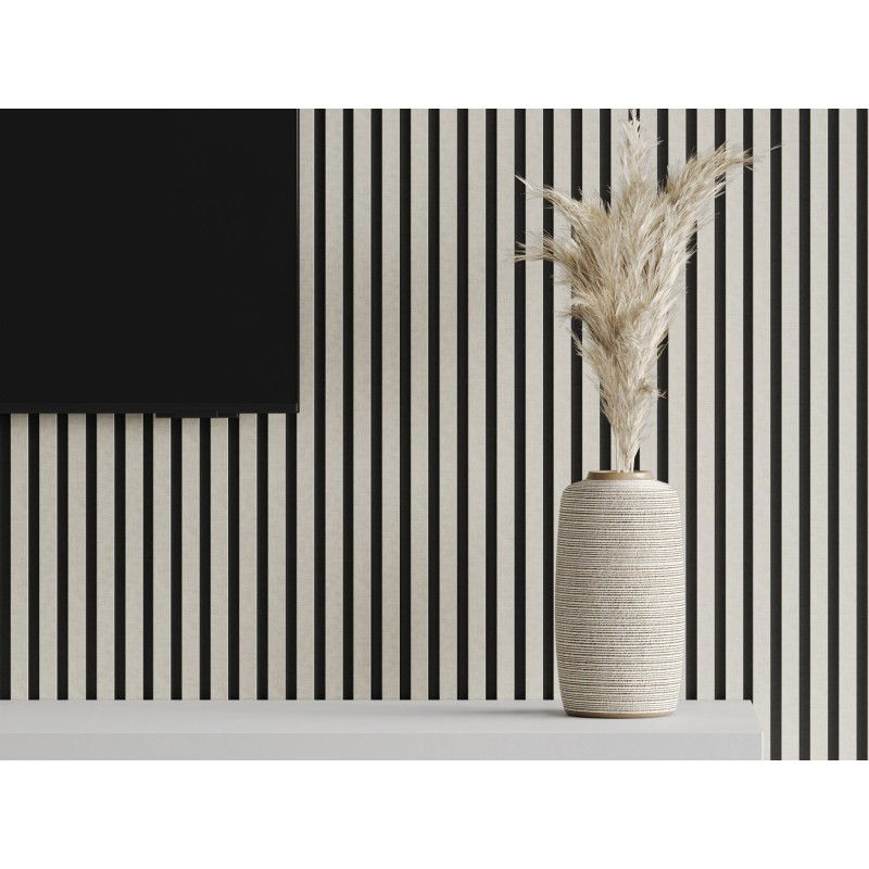 Mexen Lam-F lamelles murales acoustiques 275 x 31,5 cm, feutre 6 mm, Lin Gris - S105-275317-2812-068