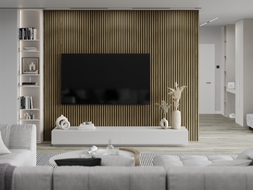 Mexen Lam-F Acoustic Wall Slats 275 x 31.5 cm, 6 mm felt, Classic Oak - S105-275317-2812-072