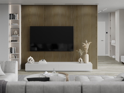 Mexen Lam-F Akustik-Wandlamellen 275 x 31,5 cm, Filz 6 mm, Klassische Eiche - S105-275317-2812-072