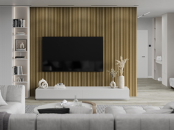 Mexen Lam-F wall acoustic slats 275 x 31.5 cm, felt 6 mm, Amber Oak - S105-275317-2812-073