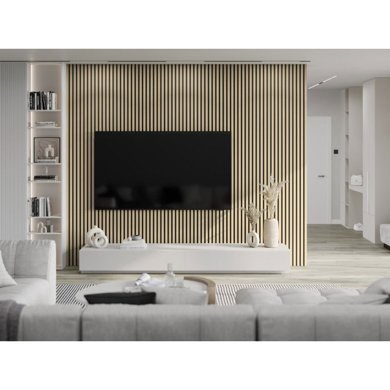 Mexen Lam-B Probe der Wandlamellen 275 x 30 cm, HDF-Platte 4 mm, technisches Furnier, Sand-Eiche - S100-001-S