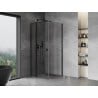 Mexen Mist T kabina prysznicowa uchylna 70 x 70 cm, transparent, czarna - 8A4T-070-070-70-00