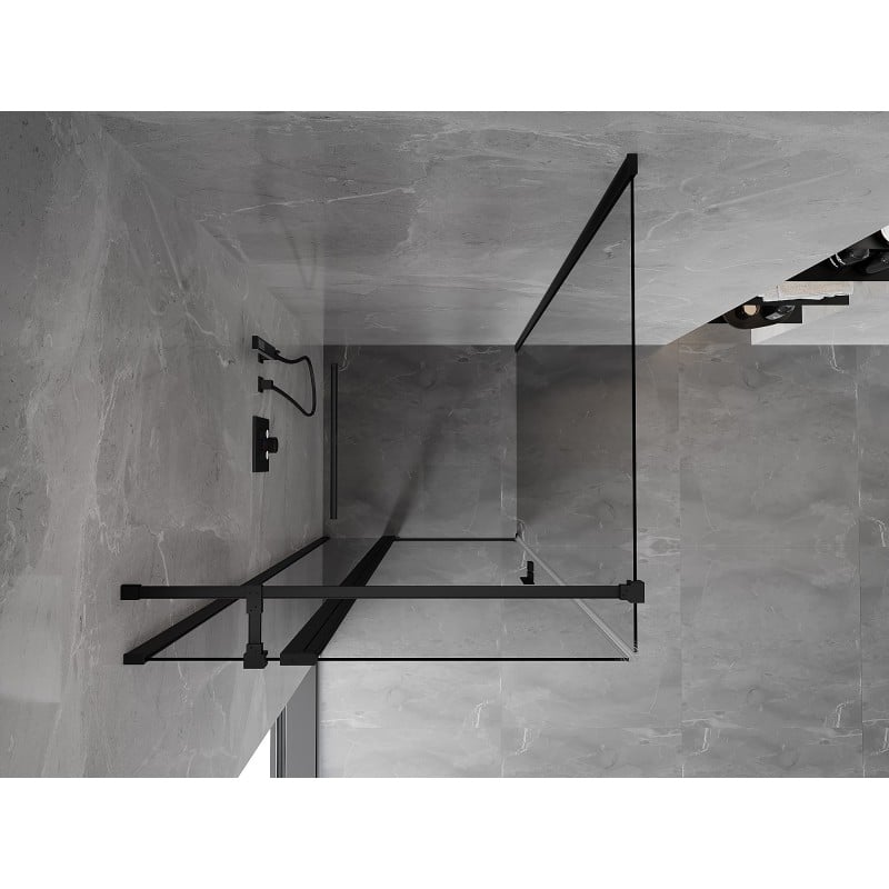 Mexen Mist T kabina prysznicowa uchylna 85 x 85 cm, transparent, czarna - 8A4T-085-085-70-00