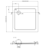 Mexen Pretoria Duschkabine 70 x 70 cm, Grafit, Chrom + Duschtasse Flat - 852-070-070-01-40-4010