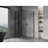 Mexen Mist T Duschkabine, schwenkbar 80 x 100 cm, transparent, schwarz - 8A4T-080-100-70-00