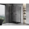 Mexen Mist T Duschkabine, schwenkbar 80 x 100 cm, transparent, schwarz - 8A4T-080-100-70-00