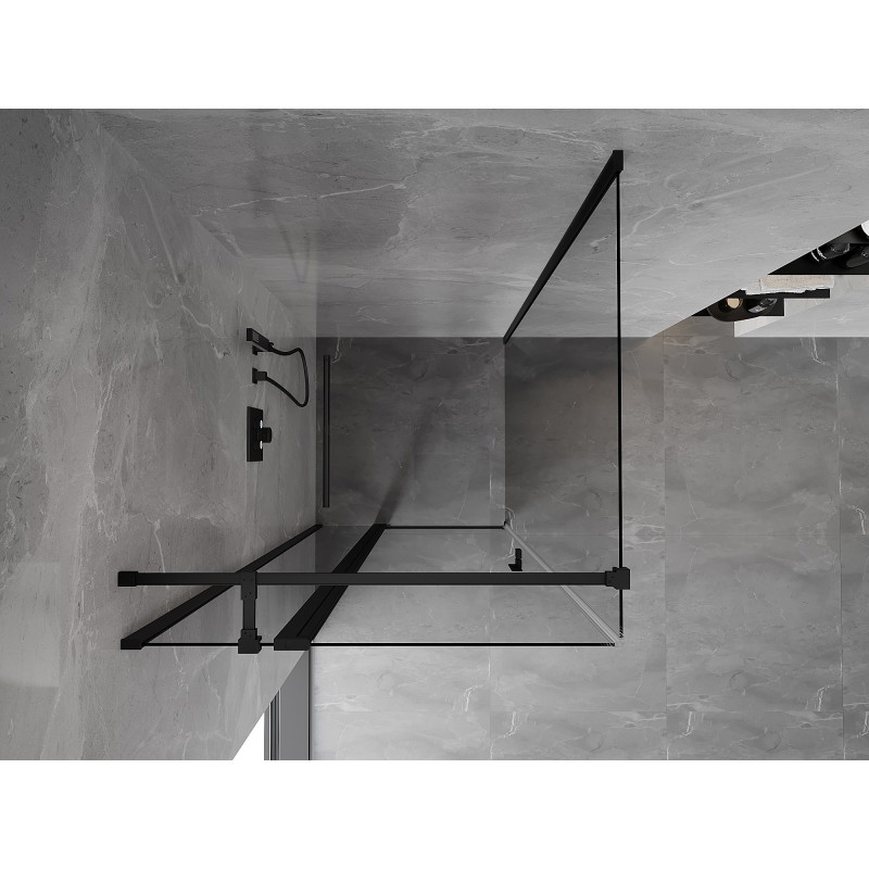 Mexen Mist T pivot dušikabiin 120 x 120 cm, läbipaistev, must - 8A4T-120-120-70-00