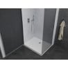Mexen Pretoria hinged shower cabin 70 x 100 cm, graphite, chrome + Flat tray - 852-070-100-01-40-4010