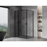 Mexen Mist T Duschkabine Schwingtür links 95 x 90 cm, schwarzer Rahmen, schwarz - 8A4T-095-090-70-70-L