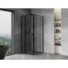 Mexen Mist T Duschkabine Schwenktür links 95 x 95 cm, schwarzer Rahmen, schwarz - 8A4T-095-095-70-70-L