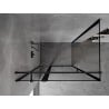 Mexen Mist T Duschkabine schwenkbar links 115 x 95 cm, schwarzer Rahmen, schwarz - 8A4T-115-095-70-70-L