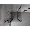 Mexen Mist T Duschkabine schwenkbar links 100 x 100 cm, schwarzer Rahmen, schwarz - 8A4T-100-100-70-70-L