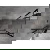 Mexen Mist T Duschkabine schwenkbar links 110 x 120 cm, schwarzer Rahmen, schwarz - 8A4T-110-120-70-70-L