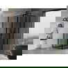 Mexen Mist T Duschkabine schwenkbar rechts 80 x 80 cm, schwarzer Rahmen, schwarz - 8A4T-080-080-70-70-P