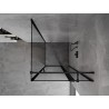 Mexen Mist T desno preklopna tuš kabina 85 x 85 cm, crni okvir, crna - 8A4T-085-085-70-70-P