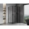 Mexen Mist T Duschkabine schwenkbar rechts 75 x 90 cm, schwarzer Rahmen, schwarz - 8A4T-075-090-70-70-P