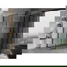 Mexen Mist T Duschkabine schwenkbar rechts 70 x 100 cm, schwarzer Rahmen, schwarz - 8A4T-070-100-70-70-P