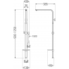 Mexen Q Duschsäule, Graphit - 79395-66
