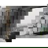 Mexen Mist T douchecabine scharnierend rechts 115 x 120 cm, zwarte lijst, zwart - 8A4T-115-120-70-70-P