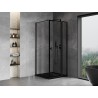 Mexen Mist T dušinurk, parempoolne 120 x 120 cm, must raam, must - 8A4T-120-120-70-70-P
