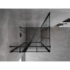 Mexen Mist T cabine de douche pivotante gauche 80 x 80 cm, grille noire, noir - 8A4T-080-080-70-77-L