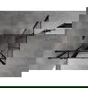 Mexen Mist T Duschkabine schwenkbar links 100 x 100 cm, schwarzes Gitter, schwarz - 8A4T-100-100-70-77-L