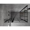 Mexen Mist T Duschkabine, schwenkbar, links 120 x 100 cm, schwarzes Gitter, schwarz - 8A4T-120-100-70-77-L
