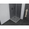 Mexen Pretoria draaibare douchecabine 90 x 90 cm, grafiet, chroom + Flat douchebak - 852-090-090-01-40-4010