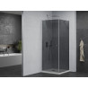 Mexen Pretoria nagibna tuš kabina 90 x 90 cm, grafit, krom + kad Flat - 852-090-090-01-40-4010
